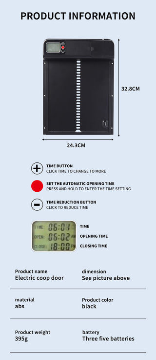 Automatic Chicken Coop Display Timing Door