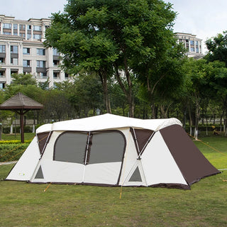 Automatic Aluminum Poles Tent Thicken Oxford Antistorm Rainproof Sunscreen Family 1hall 1sleeping Room Multiple Construction Way