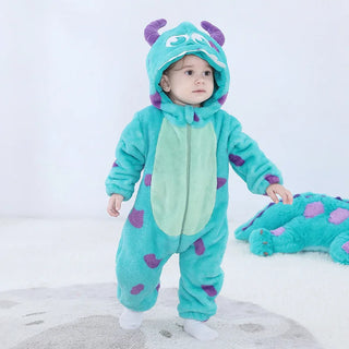 Baby Sully Romper Blue Warm Onesie Newborn Bebes Boy Girl Clothes Halloween Cow Costumes Cartoon Toddler Outfit Cute 0-3 Years