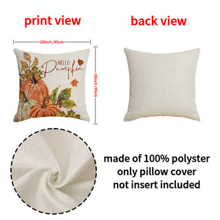 Thanksgiving Pillow Cover Pumpkin Decoration Cushion Cover