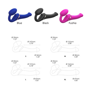 MULTI ORGASM BENDABLE STRAP-ON - M - FUCHSIA